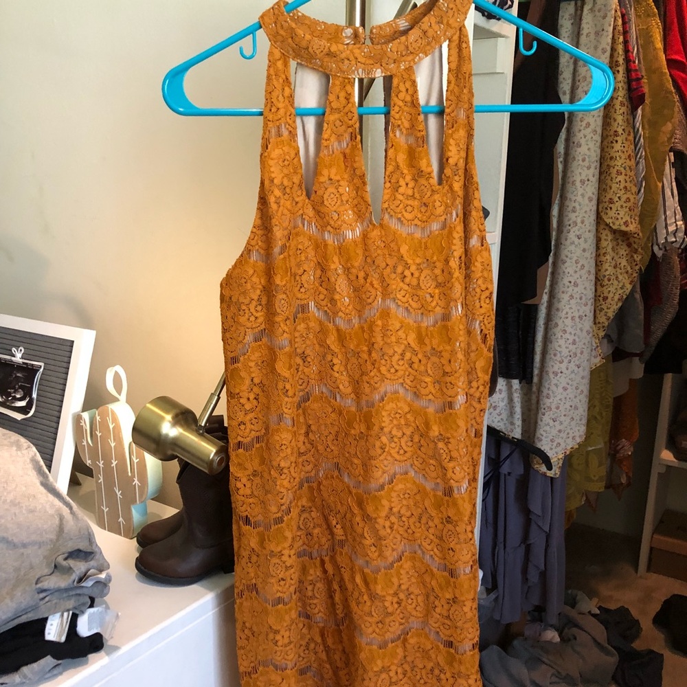 Mustard yellow dress